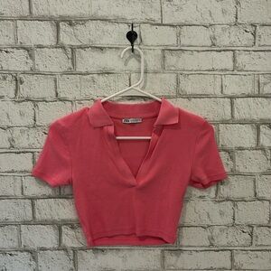Zara top pink USA small